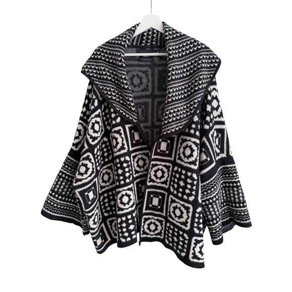 Maeve Anthropologie Square Patchwork Cardigan Boxy Open Front One Size - Picture 1 of 7